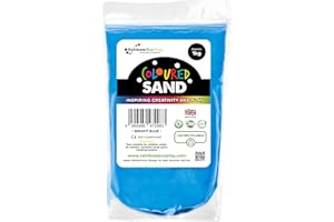 Rainbow Eco Play - Bright Coloured Sand – Sand Art - 1kg - 100% Natural – Eco-Friendly - Kids Play Sand Kits – Colourful Aquarium Sand - Childrens – Blue