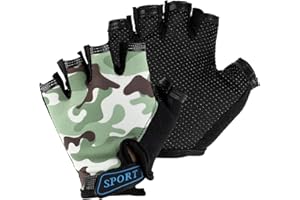 Mecmbj Guantes Deportivos Al Aire Libre, Guantes Protectores Deportivos para Niños, Guantes Deportivos Antideslizantes para Niños para Ciclismo, Canotaje (Personas Aplicables: 6-12 Años)