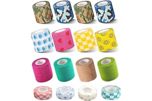 SIYECIOA Vendas Autoadhesivas Elasticas, 5×4.5 cm, Venda Cohesiva, Tape Crossfit, Esparadrapo para Primeros Auxilios, Lesiones Deportivas, Hinchazón y Esguinces de Tobillo y Muñeca (Multicolor)