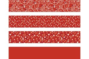 Heyda 204875537 Faltstreifen-Set für Fröbelsterne 1 x 30 cm & 1, 5 x 45 cm, 4 Motive Sortiert in zwei verschiedenen Größen