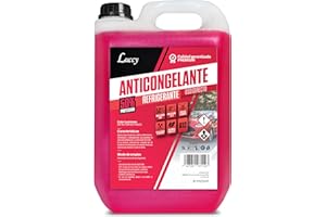 LUCCY Anticongelante Coche G12 50% Protección -37ºC Rojo - 5 Litros - Fórmula Mejorada - Líquido Refrigerante Profesional para Vehículos Fórmula Orgánica Long Life