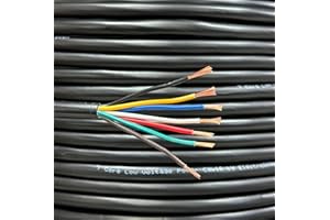 electrosmart 10m 7 Core Copper Cable Car Van Trailer Tail LED Lighting Wire Caravan 11A 12v 24v