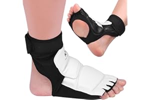 GINGPAI BOXING GINGPAI Taekwondo Boxing Foot Protector Gear, Ankle Brace Support Pad Feet Guard Martial Arts Training Sparring Muay Thai Feet Protector TKD Foot Gear Support for Men Women Kids