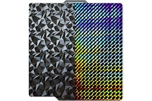 JUUPINE Lit chauffant PEO-H1H amélioré pour plaque PLA Bambu P1P P1S A1 X1 X1C X1E 3D, Diamond + Phantom Spring Steel Plate, 257 x 257 mm Plaque de construction amovible