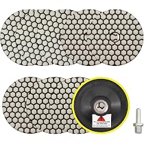 16-teiliges Diamant Polierscheiben Set 125 Mm – Körnung 50–10000, Mit M14 Stützteller & 8-mm-Adapter, Für Granit & Marmor