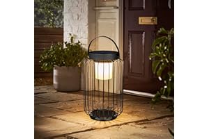 ‎INSPINOVIA INSPINOVIA Solar Laterne | Tischlaterne | Solarlampe für Ihren Außen- und Innenbereich | Tischlampe | Wiederaufladbar auch ohne Sonnenenergie | Mit An-/Aus-Schalter (Modell 2: Lang)