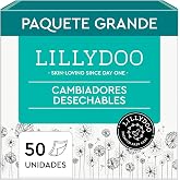 LILLYDOO Disposable Changing Mats, 60x60 cm, 10 pcs. | Hygienic, extra soft and dermatologically tested: to accompany you eve