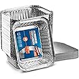 50 Small Aluminum Foil Trays Containers with Paper Lids 500ml | Great for Meal Prep Baking Food Storage Takeaway Tins | by Caterserve