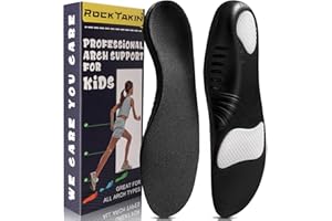 ROCK TAKIN ROCKTAKIN Orthopädische Einlegesohlen für Kinder, Orthopädische Schuheinlagen Kinder mit Starke Arch Support für Plattfüße Fersensporn Plantarfasziitis