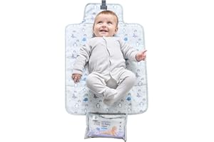BABY POLAR GEAR Polar Gear Baby Changing Mat – Wipe-Clean for Newborns and Toddlers – Travel Changing Mat with Pocket – Soft, Padded and Foldable Changing Matt Baby (Artic Animals)