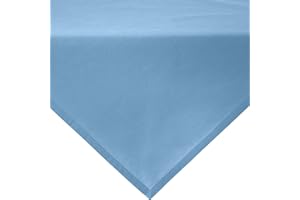 REDBEST Mitteldecke, Tischdecke Uni Seattle, 100% Baumwolle - Robustes, glattes Gewebe, mit hochwertigem Kuvertsaum, hellblau Größe 80x80 cm (weitere Farben, Größen)