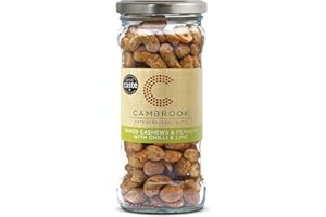 C CAMBROOK EXTRAORDINARY NUTS Cambrook - Baked Cashews & Peanuts with Chilli & Lime, 170g Jar