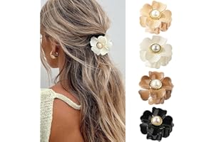 AIZIYIN French Flower Claw Hair Clips for Women Non-Slip Strong Hold Clips for Thick Hair,Medium Hair Claw Clips Hair Accessories (HairclawFrench1)