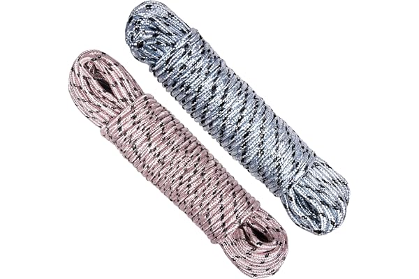 Kuber Industries Cloth Drying Rope Nylon Synthetic Laundry Line Rope Laundry Clothesline Cloth Drying Wire Synthetic Rope Clothes Drying Line 20 Mtr Multicolor, Pack Of 2