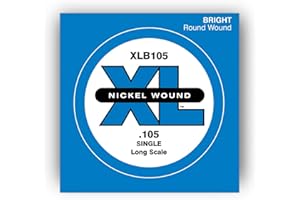 D'Addario XLB105 .105 Long Scale Nickel Wound Single String for Bass Guitar
