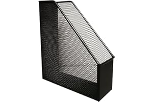 Magazine File Rack Q-CONNECT Metal Black/Document Archiving/Type-for Documents/Kind-A4/90 / Material-Metal/Label-N.a. / Colour-Black/Format-A4 / Weight (g/m2)-N.a. / Width (mm)-90