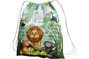 KAÏDENSÏ Sacca Asilo con Nome Personalizzata – Zainetto Asilo Nido 32x40 cm con Tasca Interna 20x10 cm Zaino Asilo Bambino Originale per Bambini Piccoli