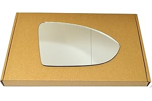 Less4spares Replacement Wing Door Mirror Glass Compatible with VW Golf mk7 2013-2020 STICK-ON (Wide Angler - with Blind Spot, Right Driver Side)
