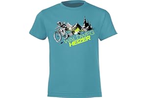 BADDERY Camiseta de ciclismo para niños: Waldweg Heizer – Regalos para niños y niñas – Ciclismo en Mountain Bike MTB BMX Roller bicicleta Outdoor Downhill Niño – Escuela Sport Trikot cumpleaños piscina