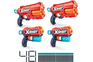 XSHOT X-Shot Excel Double Kickback Double Reflex 6 Foam Dart Blaster Combo Value Pack (48 freccette 3 lattine) di ZURU