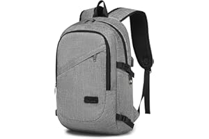 Kono Mochila Portatil Hombre Mujer 15.6 Pulgadas con Puerto USB, Impermeable, Ligera y Antirrobo, para Ordenador Portátil, Viaje, Trabajo, Escuela, Negocios y Uso Diario