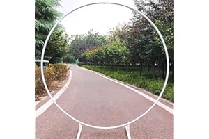 DYJD Iron Circle Wedding Props Arch Backdrop Round Ring Arches Flower Balloon Decor- Door Background Road Leading Party,White,2m