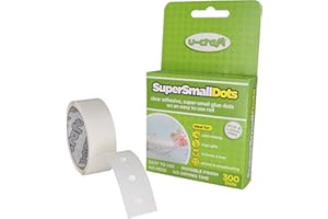 KLEBESHOP24 Lot de 300 mini pastilles adhésives permanentes double face - Pour travaux de bricolage détaillés - Extra petits - Diamètre : 3 mm