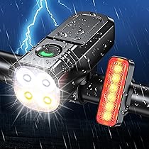 Luci Bici USB Ricaricabili - 8+7 Modalità, Ricarica 1.5 Ore, IP65 Impermeabile - Per Mountain Bike E Notte - Foto 10