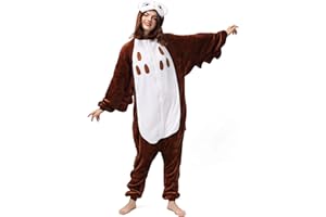 Katara 1744 (30+ Designs) Vogel-Kostüm Eule, Unisex Onesie/ Pyjama-Qualität für Erwachsene & Teenager