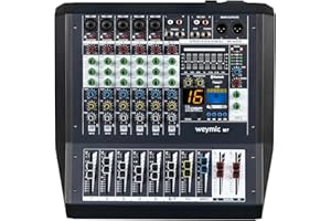 Weymic M Professional Mixer/w 16 DSP Effect/w Graphic Equalizer for Recording DJ Stage Karaoke Music Application w/USB XLR Microphone Jack, 48V Power (M7)