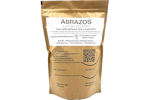 CAFE SIN INTERMEDIARIOS - Abrazos - Café Brasil para Cafetera Italiana - Moka 1Kg - Tostado Semanal - Envasado y molinado al envío - Intensidad de sabor media - Ideal para Café cortado o Capuchino