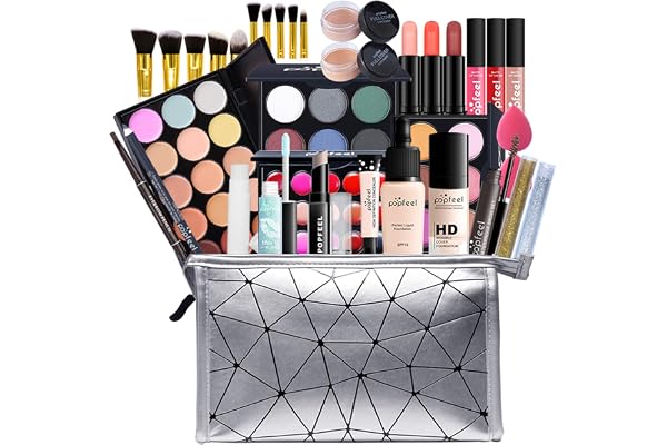 FantasyDay Kit de Maquillage Complet Coffret Ensemble-cadeau de Maquillage Xmas Makeup Gift Set avec Ombres Paupière, Rouge à Lèvre, Pinceaux, Bâton contour, Correcteur, Mascara, Fard à Joues, Poudre