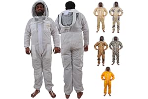 URBANSBEE Traje de Apicultura para Hombre y Mujeres, ventilado Traje de Apicultor con Elegante Sombrero y Velo para la protección facial del apicultor contra picadura de abeja