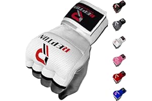REPTON FITNESS GEARS Boxing Hand Wraps Quick 100cm Long Wrist Straps Inner Gloves Boxing for Hand Protection Elasticated, Padded Fist for MMA Martial Arts Combat Gloves for Men Women and Kids