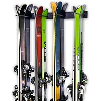 Étagère De Rangement Pour Skis Et Snowboards – Support Au Sol Pour 4 Paires De Skis, 3 Planches, Casques Et Chaussures – Acier Robuste