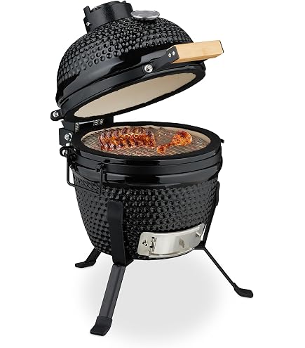 Barbecue Kamado Klarstein Princesize En Céramique - Gril Au Charbon De Bois 11 Pouces Avec Fumoir