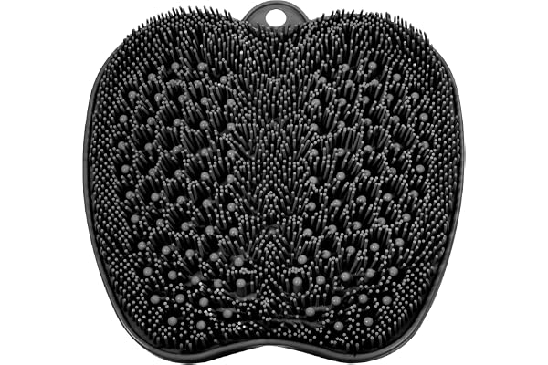 BESKAR Brosse Pieds Douche avec Ventouses Antidérapantes, Foot Spa Brosse pour Nettoyer et Exfolier Les Pieds, Pas de Flexion, Pied Acupuncture Mat pour Détendre Les Pieds