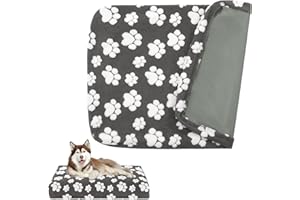BALAPET Hundebett-Bezug, wasserdicht, mit schönem Hundepfotenabdruck und doppelseitigem nutzbarem Design, maschinenwaschbar, nur Bezug (dunkelgrau, 101,6 x 76,2 x 10,2 cm)