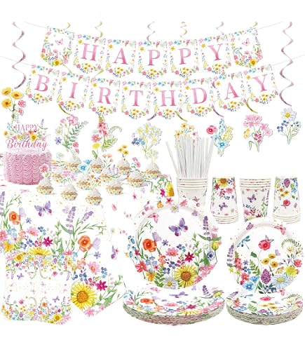 Ensemble de vaisselle jetable papillon rose violet pour filles, serviettes en papier, assiettes, gobelets, pour anniversaire, mariage, réception-cadeau pour bébé, décor de fête  15
