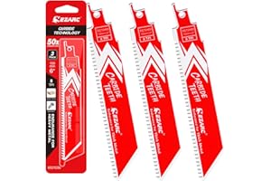 EZARC Lama per sega alternativa al carburo R678HM Endurance per metalli spessi, ghisa, acciaio legato da 150mm 8TPI, confezione da 3
