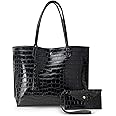 Minimalist Clean Cut Pebbled Faux Leather Tote Womens Shoulder Handbag