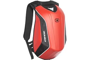 DAINESE - Zaino Moto D-Mach, Aerodinamico e Ergonomico, con Scomparti per Laptop e Scarpe, Cinghia Porta Casco, Zaino Moto Rigido Impermeabile da 22.2 L