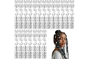 120 stycken Dreadlocks smycken hårsmycken silver hårringar hårsmycken ringar hårsmycken flätor pirat justerbara hårringar för