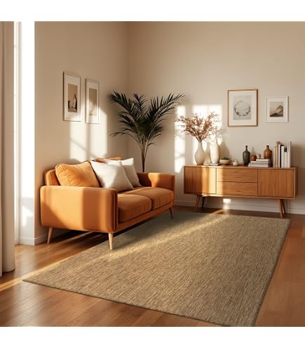 The Carpet Mistra - Robusto Tappeto Per Esterni, Resistente Alle Intemperie E Ai Raggi UV, Adatto A Balcone, Terrazza, Giardino D'inverno O Cucina E Sala Da Pranzo, Crema, 80x200 Cm - 6