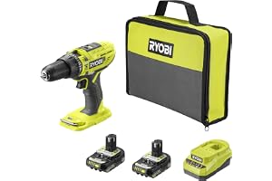 RYOBI 18 V ONE+ slagborr R18PD32-2C20SP, inkl. 2 x 2,0 Ah batterier och laddare