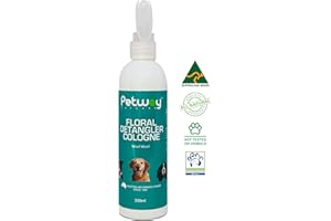 PETWAY Petcare Floral Detangler Cologne - Pet Cologne, Detangling and Dematting Spray with Deodorizing and Conditioning Qualities - Dog Grooming Detangler Conditioner Spray - 250ml