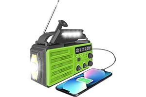 CCHKFEI Solar Kurbelradio Notfall Outdoor Radio mit AM/FM 8000Mah Hand kurbel Notfall Radio Taschenlampen Bewegungssensor Leseleuchte USB Handy-Lader, SOS Emergency für Camping Blackout Survival Ausrüstung