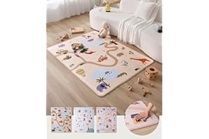 ‎HAKUNA MATTE Wolkenweiche Matte Baby 160x120x1,5cm – Kinderzimmer Teppich mit hochwertigem Memory-Schaum – Krabbelmatte Baby mit Rutschfester Unterseite – Autoteppich für Kinder, Kinderteppich, Straßenteppich