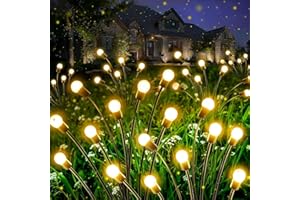 SOLARBABY Luces solares para jardín Firefly Lights,4 Piezas Actualizados Luz Solar Modo de Parpadeo Luminoso más Grande Bola LED Luz Solar Exterior Jardin Impermeable Decoración del Paisaje Patio Del