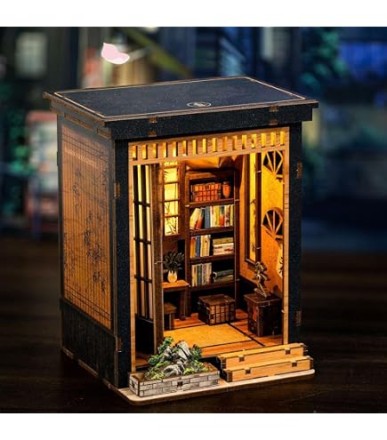 Kit Fai Da Te In Miniatura – Casa Delle Bambole In Legno Stile Giapponese, Modello Angolo Lettura, Progetto Creativo Per Adulti E Hobby